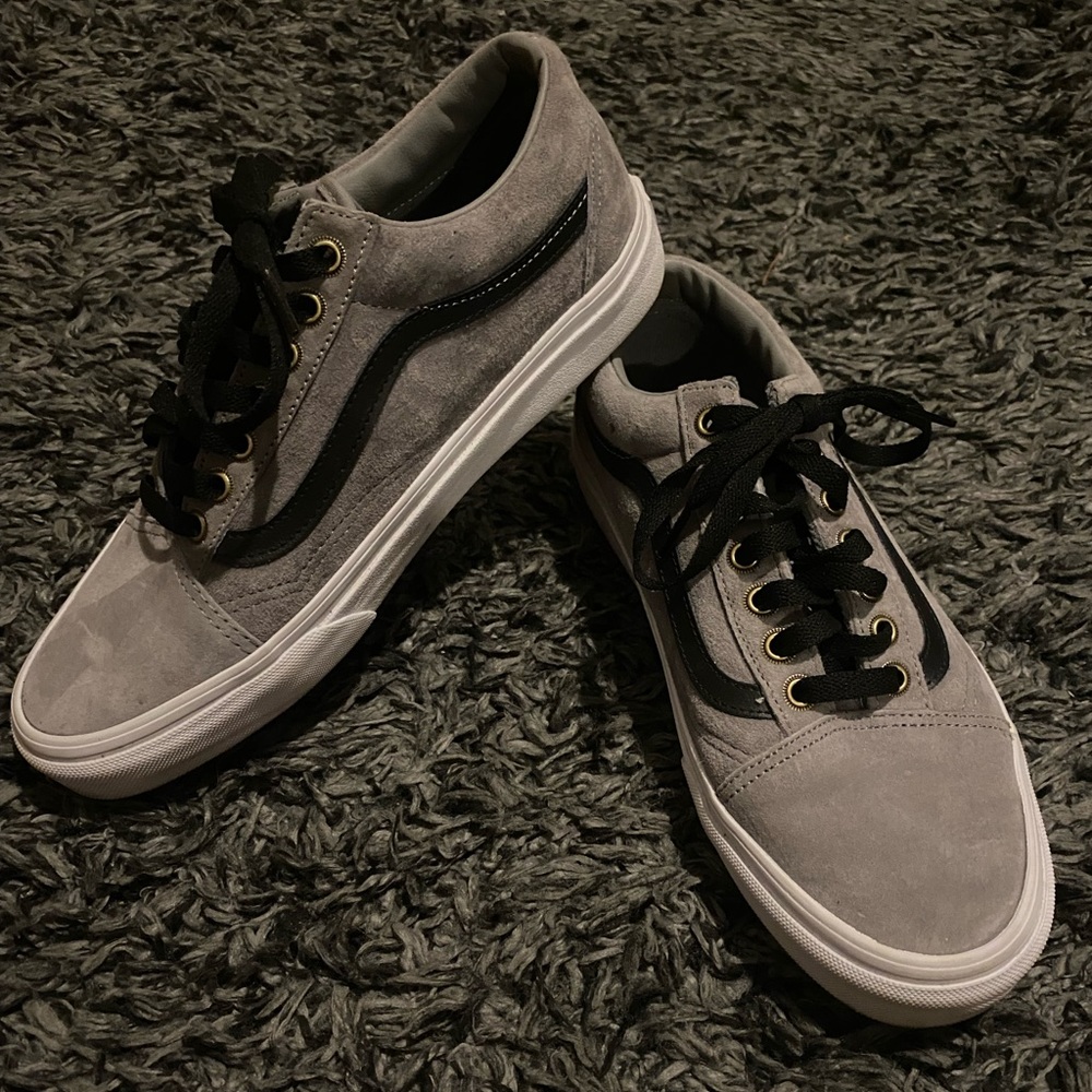 Grey Velvet Vans